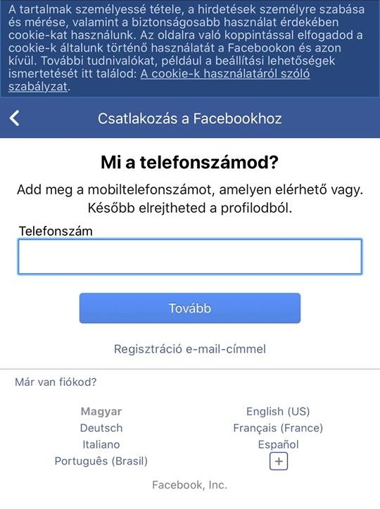 Messenger regisztráció telefonszámmal (Magyar nyelvű útmutató) 2