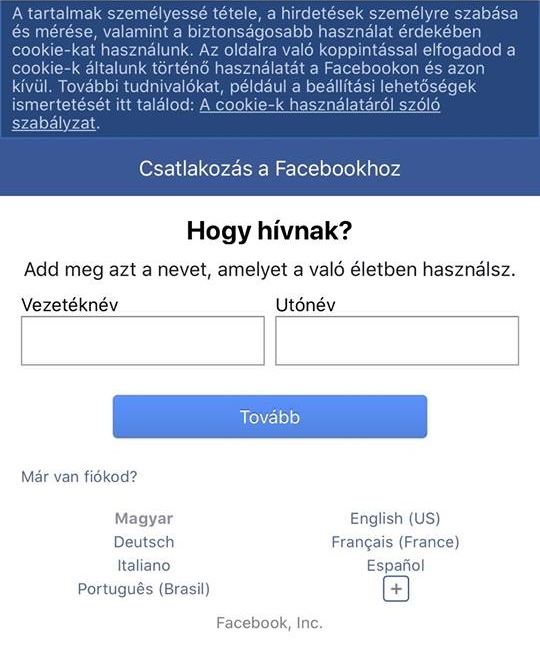 Facebook Messenger regisztráció teleonon, tableten magyarul cikk egyik képe