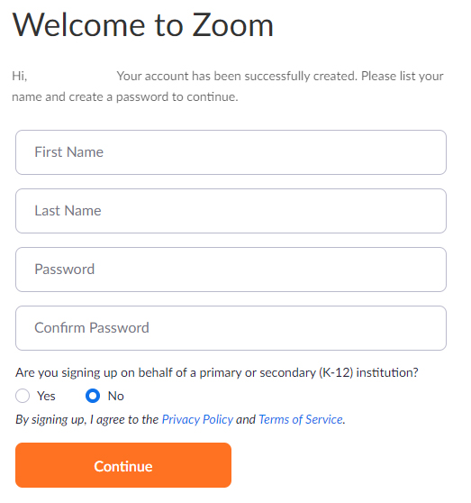 [Zoom regisztráció] Zoom regisztráció lépései magyarul című cikk borítóképe című cikk egyik képe című cikk ötödik lépése