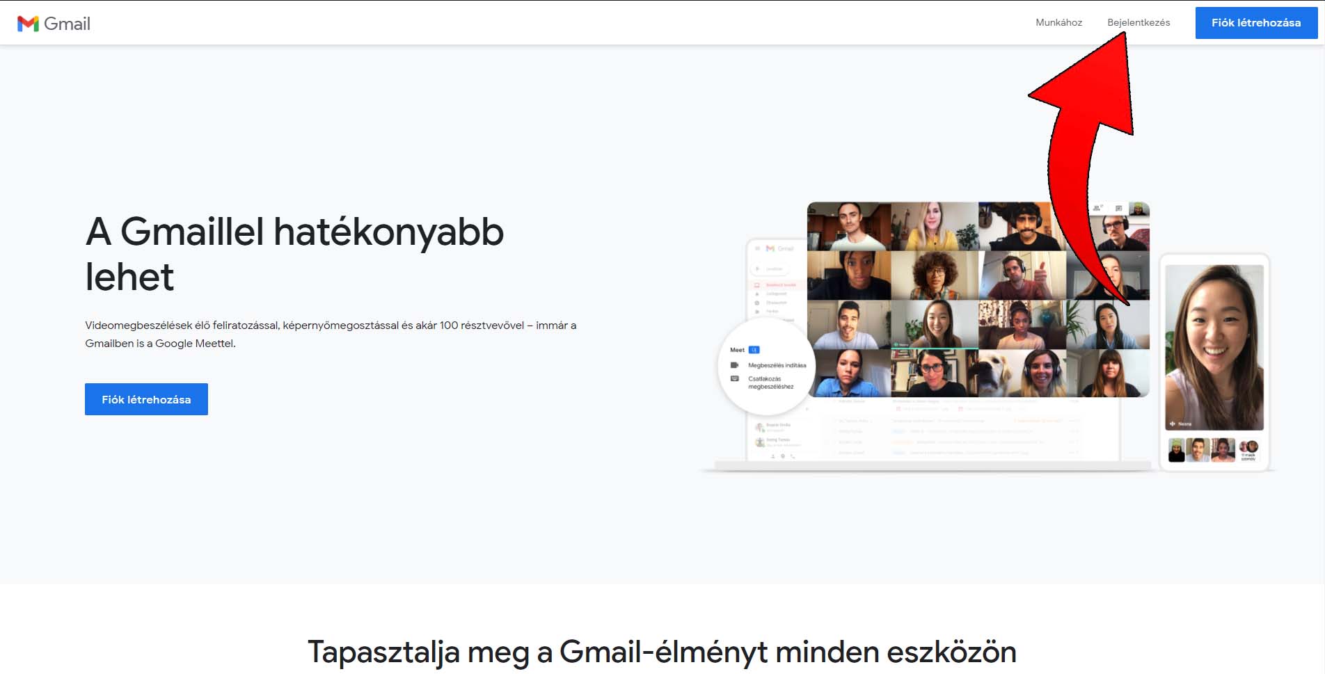 [Gmail belépés, bejelentkezés] - Bejelentkezés, belépés Gmail fiókba számítógépen és telefonon lépésről-lépésre című cikkben szereplő számítógépen való belépés 1. lépése