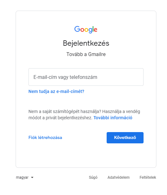 [Gmail belépés, bejelentkezés] - Bejelentkezés, belépés Gmail fiókba számítógépen és telefonon lépésről-lépésre című cikkben szereplő számítógépen való belépés 3. lépése