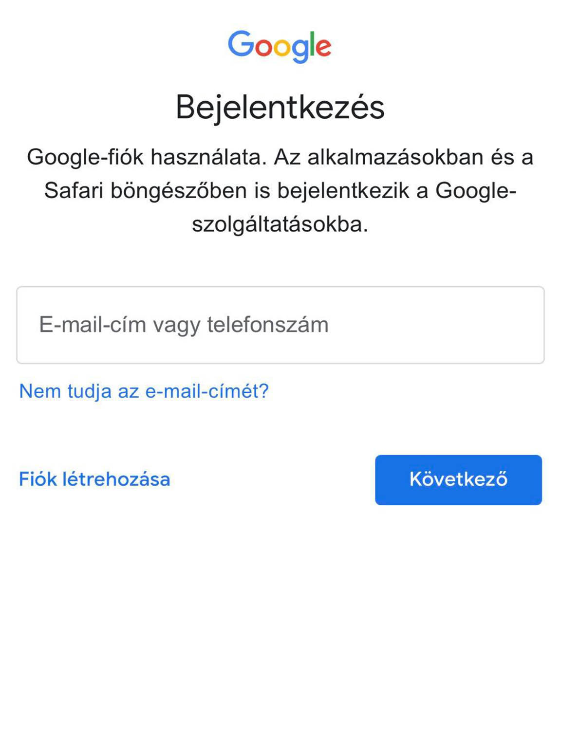 [Gmail belépés, bejelentkezés] - Bejelentkezés, belépés Gmail fiókba számítógépen és telefonon lépésről-lépésre című cikkben szereplő telefonon való belépés 3. lépése