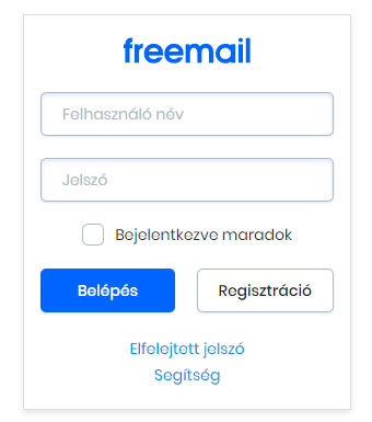 Freemail belépés, Freemail bejelentkezés című cikk első ábrája
