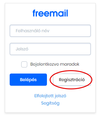 Freemail regisztráció - Új Freemail fiók, e-mail cím létrehozása című útmutató első ábrája