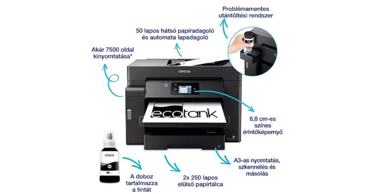 Hogyan válassz valóban gazdaságos nyomtatót? 3 Külső tintatartályos nyomtató